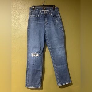 Classic Blue Distressed Lee Jeans